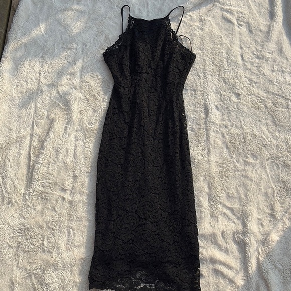 Another Story Black Lace Midi Slip Dress – Size Small | Elegant Night Out - Picture 1 of 5